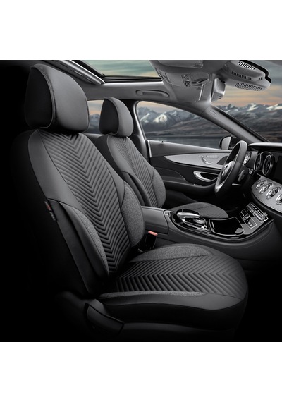Advanced Design Özel Tasarım Premium Süet-Deri Ekstra Destekli Universal Oto Koltuk Kılıfı Tam Set