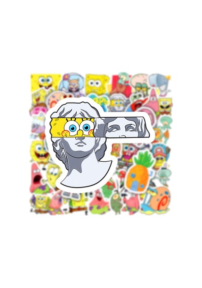 Süngerbob Kareşort Defter Suluk Laptop Notebook Tablet Telefon Kılıf Sticker Seti