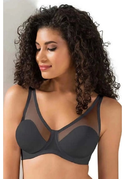 Moon Wear Tül Kaplı Soft C -cup Sütyen Siyah