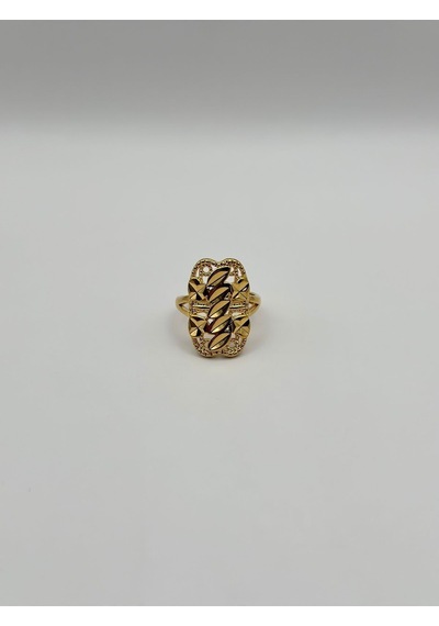 Arnes Jewelry Çelik 22 Ayar Altın Kaplama Ayarlanabilir Yüzük Ar492nes Gold