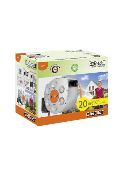 Claber 8696 Rotoroll 20 M Makaralı Bahçe Hortumu