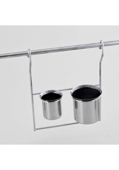 Çağdaş İkili Paslanmaz Kaşıklık Inox 27 Cm Gri