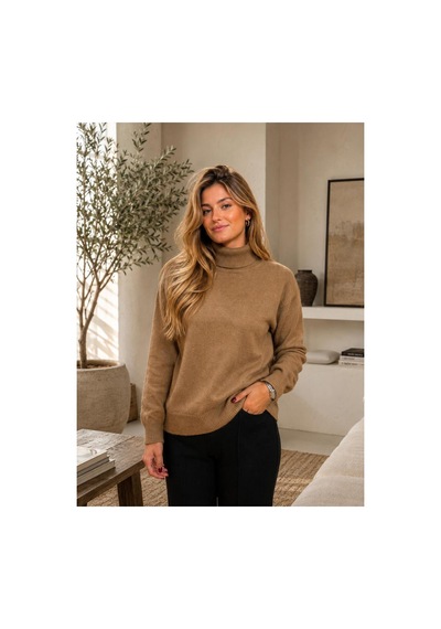 Hira Life Fashion Sfg Life Moda Kadın Balıkçı Yaka Tüylü Şardonlu Oversize Kazak Vizon Vizon Hira Life Fashion Sfg Life Moda Kadın Balıkçı Yaka Tüylü Şardonlu Oversize Kazak Vizon Vizon