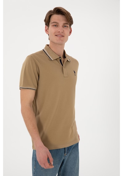 U.S. Polo Assn. Erkek Regular Fit Polo Yaka Haki Basic Tişört 50306011-VR027