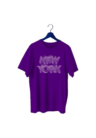 Bluu Newyorklite Sporcu T-Shirt Bisiklet Yaka (528819031) Mor