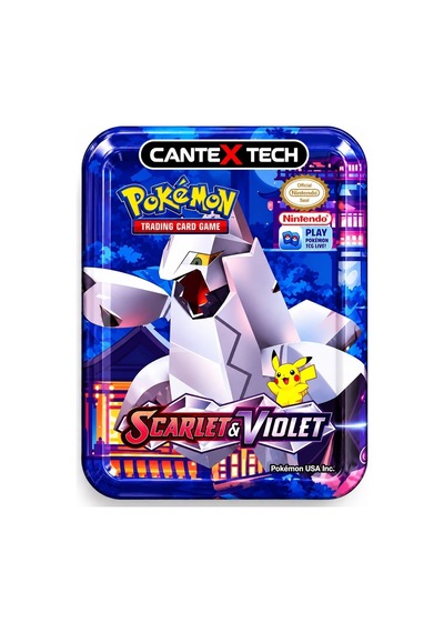 Cantex Tech Pokemon Scarlet & Violet Metal Kutu Karışık Gönderilir 1 Kutu 30-50 Kart Booster V-max - V-star - Standart Kart