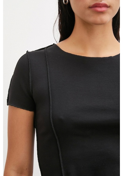 Never More Kısa Kol T-shirt Siyah