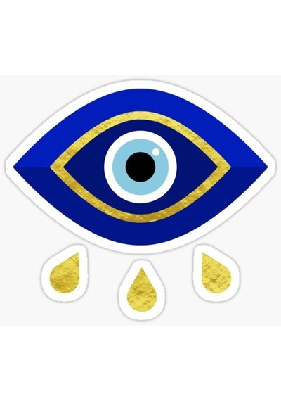 Nazar Boncuğu Sticker Duvar 18cm Yapıştırma Etiket MD8