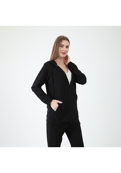Joma 6231305-siyah Kadın Önden Fermuarlı Sweat