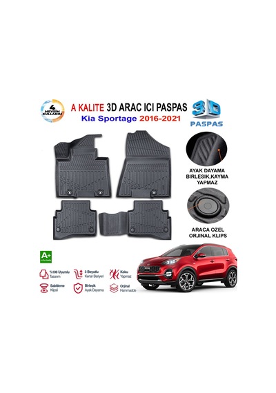 Kia Sportage 3d Paspas Havuzlu Pro 2016-2021 Arası