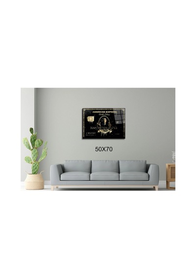 Amex American Express Cam Tablo Pct0959 Modern Dekorasyon Temalı Dekoratif Duvar Tablosu, Salon, Ev Ve Ofis Dekoru,
