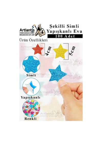 Şekilli Simli Eva Yapışkanlı Harfler 100 Lü 1 Paket Kendinden Yapışkanlı Simli Eva Sticker Okul Öncesi Kreş Ana