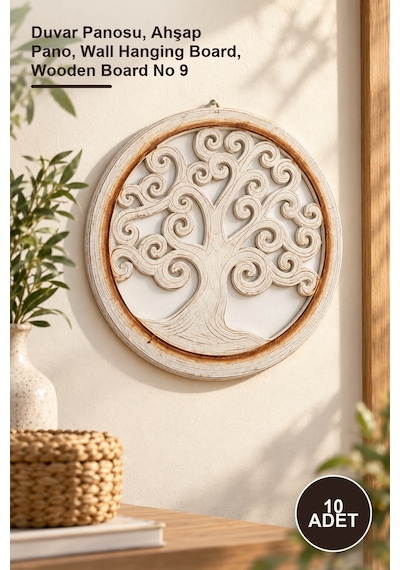 10 Adet Ahşap Duvara Asmalı Pano Duvar Panosu, Ahşap Pano, Wall Hanging Board, Wooden Board No 9