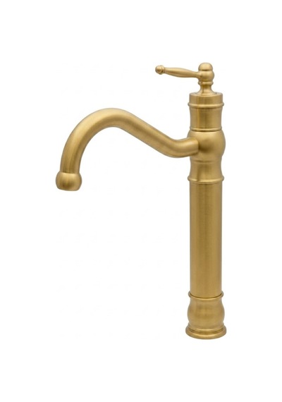 Retro Mat Gold Çanak Lavabo Bataryası Mat Gold