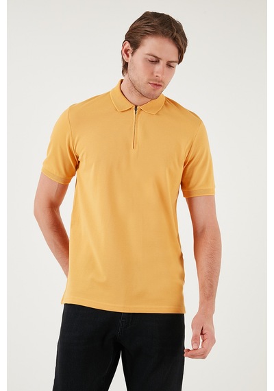Buratti Pamuklu Regular Fit Yarım Fermuarlı Erkek Polo Yaka T Shirt 5901029 Hardal Buratti Pamuklu Regular Fit Yarım Fermuarlı Erkek Polo Yaka T Shirt 5901029 Hardal