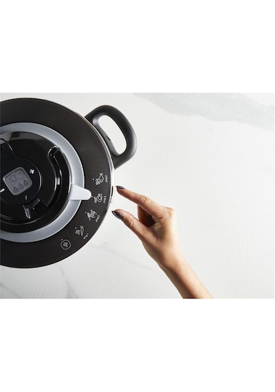 Tefal P4550731 Clipso+ Chef 4 Pişirme Programlı 6 Litre Düdüklü Siyah