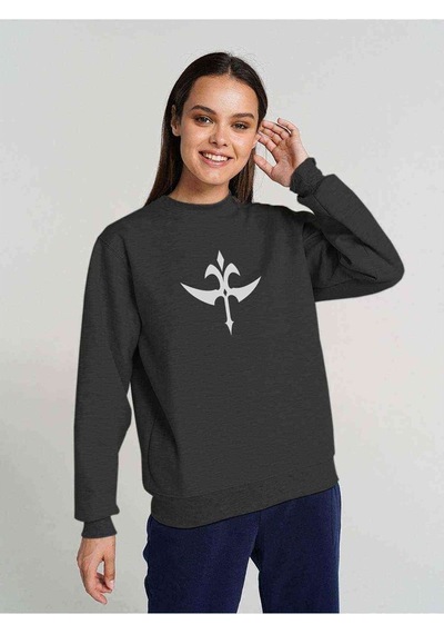 Code Geass Baskılı Füme Antrasit Kadın Sweatshirt (528259688)