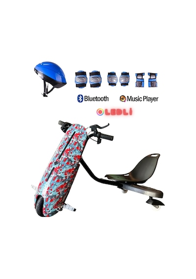 Citymate Drift Car Elektrikli Kaykay Bluetooth Dirift Kar Hoverboard Scooter + Koruma Ekipmanı D31