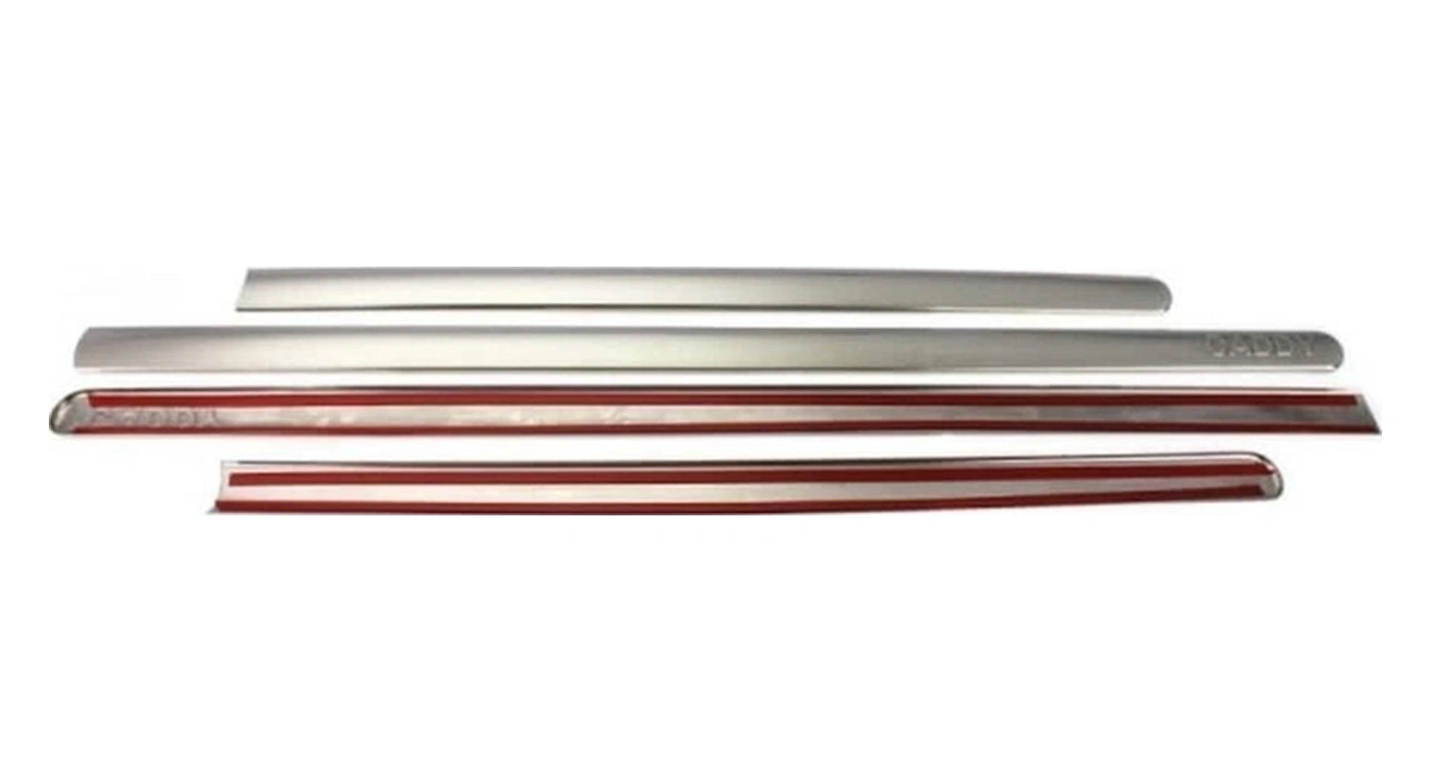 Ueskrom Vw Caddy 2003-2014 Uyumlu Krom Yan Kapı Çıtası 4 Parça P.çelik
