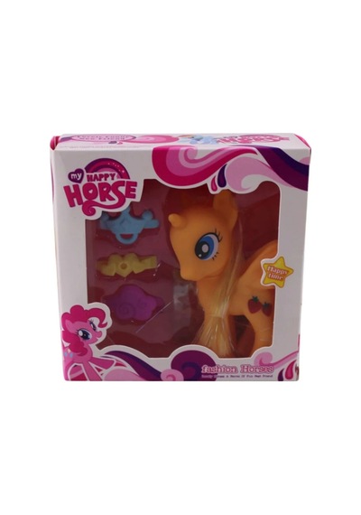 Sevimli Kanatlı Pony Oyuncak Seti - Taranabilir Saçlı Aksesuarlı At Figür