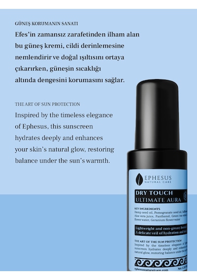 Bitkisel Formüllü Cildin Doğal Işıltısını Koruyan Ve Yoğun Nemlendirici Spf 50+ Güneş Kremi 100 Ml
