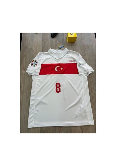 Arda Güler Türkiye Milli Takım Yetişkin İç Saha Forması Beyaz Çok Renkli