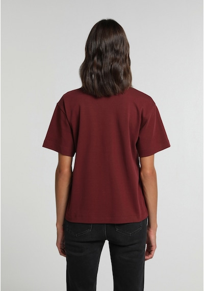 Colin's Colins Regular Fit Yuvarlak Yaka Düz Kadın Bordo Kısa Kol Tişört Cl1076097 Q1.v2 Bur Çok Renkli