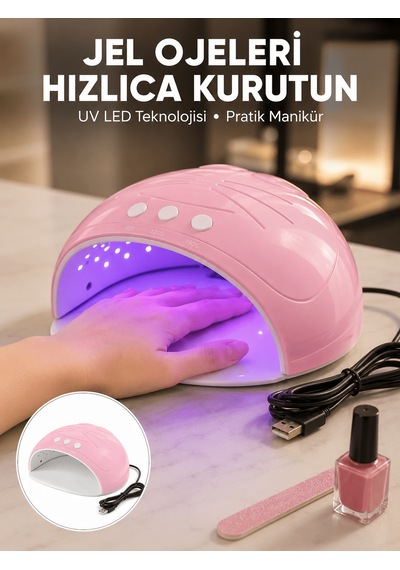 Ultraviyole Led Oje Kurutma Makinesi Usb Kablolu Yeni Nesil Çok Renkli