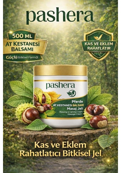 Pashera At Kestanesi Masaj Kremi, Kas Ve Eklem Rahatlatıcı 500 Ml