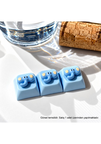 1 Adet 3d Fil Figürlü Keycaps Klavye Tuş Başlığı Mekanik Klavye Uyumlu Özel Tasarım