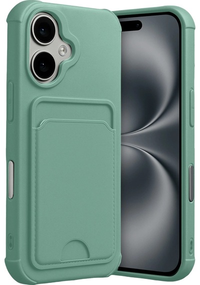 Apple Uyumlu iPhone 17 Kelvin Kartvizitli Silikon Açık Yeşil\