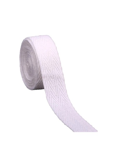 2cm Eninde Dar Dokuma Şerit Beyaz Balıksırtı 25metre Top - 684600774 Diğer