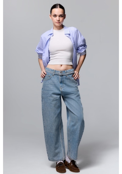 Defacto %100 Pamuk Barrel Fit Yüksek Bel Dikiş Detaylı Jean Pantolon H7134ax26aunm39 Mavi-nm39 Defacto %100 Pamuk Barrel Fit Yüksek Bel Dikiş Detaylı Jean Pantolon H7134ax26aunm39 Mavi-nm39