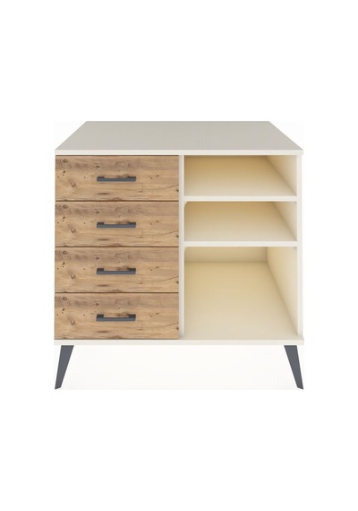 Kronos Şifonyer 2 Raflı 4 Çekmeceli 88x59x80 Aytaşı-aytaşı/çam Aytaşı/çam