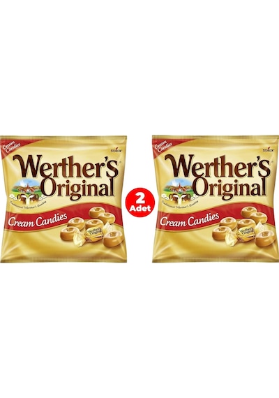 Werther's Original Cream Candies Karamel Kaplı Krema Şeker 150 G 2 Adet