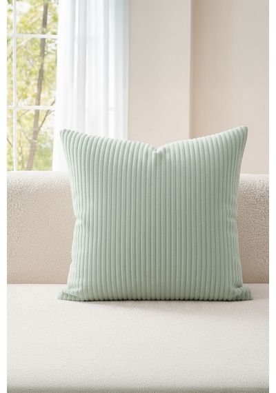 Elart Fuji Kırlent Fitilli Kadife Dekoratif 43x43 Cm Mint Mint