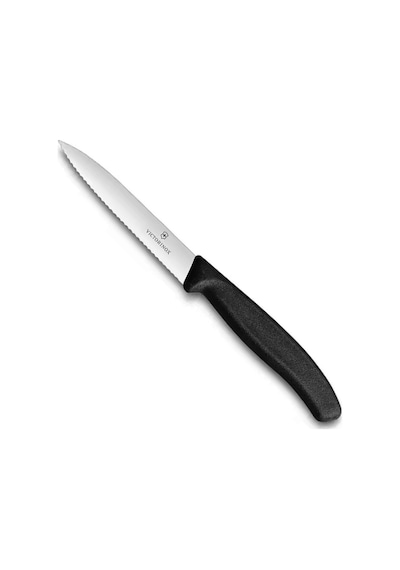 English Home Victorinox SwissClassic 10cm Tırtıklı Soyma Bıçağı Siyah 6.7733