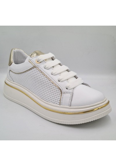 Mammamia D26ya-3890 Beyaz Altın Hakiki Deri Kadın Günlük Casual Sneaker Atakkabı Beyaz - Altın Mammamia D26ya-3890 Beyaz Altın Hakiki Deri Kadın Günlük Casual Sneaker Atakkabı Beyaz - Altın