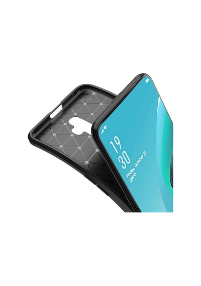 Apsuwa Oppo Reno 2z Kılıf Negro Karbon Fiber Silikon