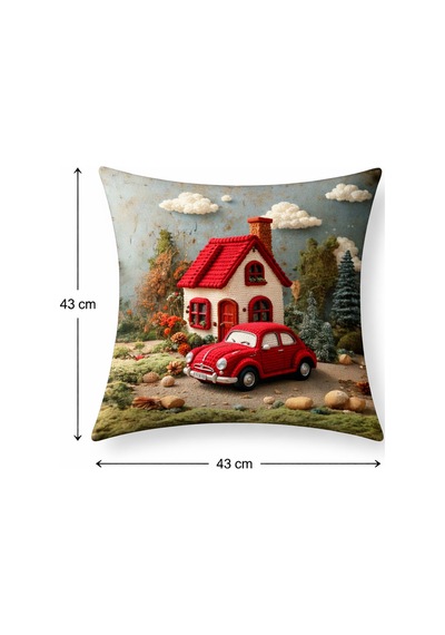 3d Dijital Baskılı Kadife Kırlent Kılıfı Modern, Lüks Ve Dekoratif Tasarım Bordo - 857633681 Bordo