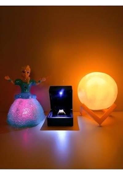 Işıklı Yüzük Kutusu Kalpli Yüzük, Rcb Led Frozen Elsa, 3d Led Küre Gece Lambası Halay Çeken .