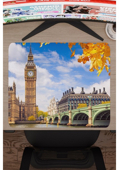 London Londra İngiltere 2 V1 48x40 Xl Gaming Kauçuk Kaymaz Taban Mouse Pad Fare Altlığı