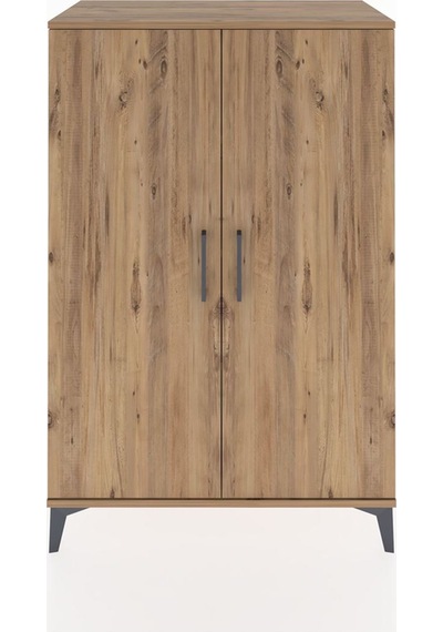 Hyperion Dolap 3 Raflı 2 Kapaklı 88x44x134 Çam-çam Çam