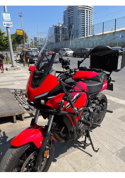 2020-24 Yamaha Tracer 700 Uzun Ön Cam Açık Füme Zeus 52cm 4mm Mt700 Açik Füme