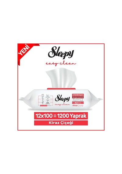 Sleepy Kiraz Çiçek Yüzey Temizlik Havlusu 12x100