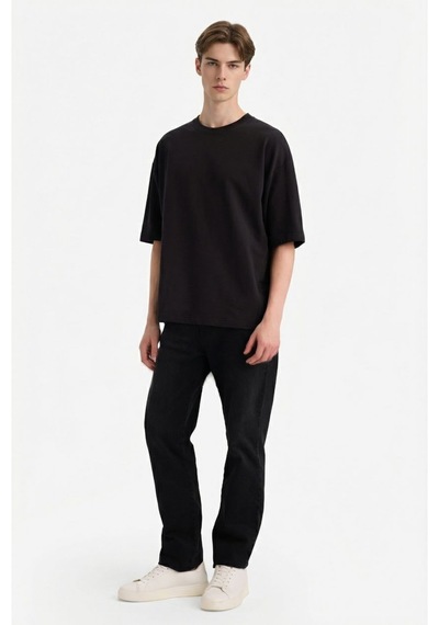 Defacto Nefes Alabilen Loose Fit Tişört F8674ax26spbk81 Siyah-bk81