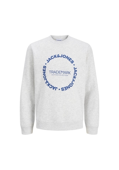 Jack & Jones Jjbenson Sweat Crew Neck Whıte Erkek Sweatshirt 12298497 BEYAZ