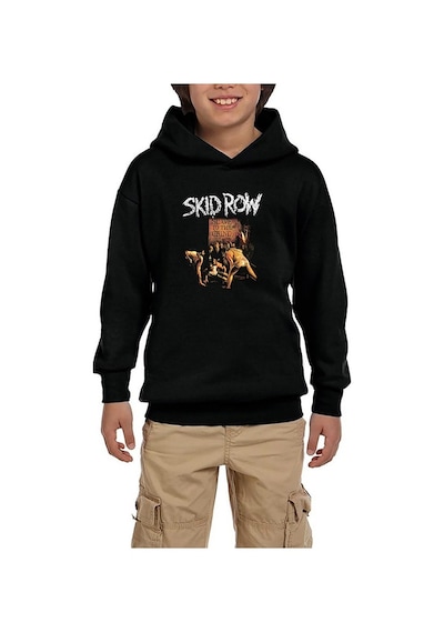 Zepplin Giyim Skid Row Slave To The Grind Siyah Çocuk Kapşonlu Sweatshirt