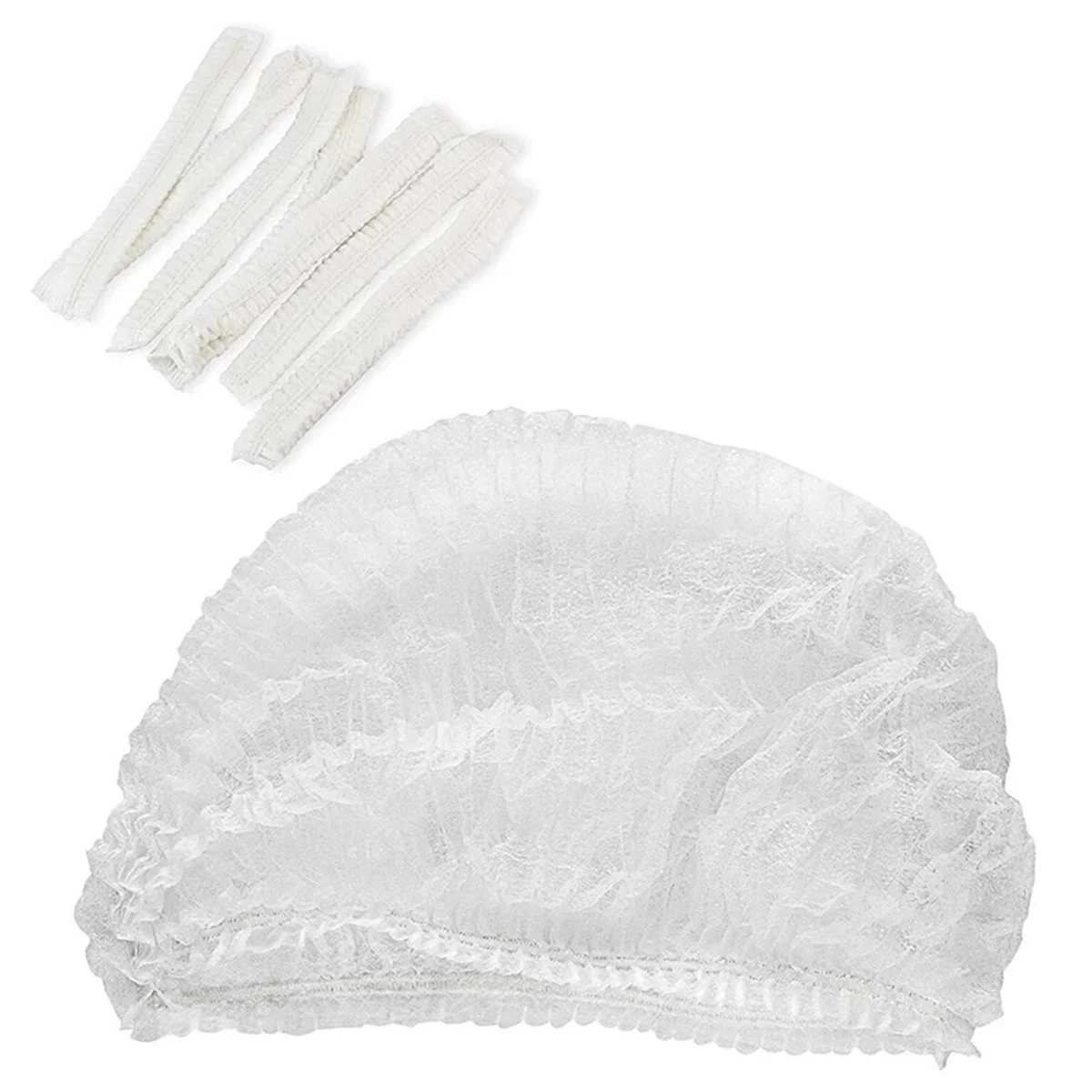 Tek Kullanımlık Saç Bone, 100 Lü Paket Lastikli, Hijyenik, Nefes Alabilen