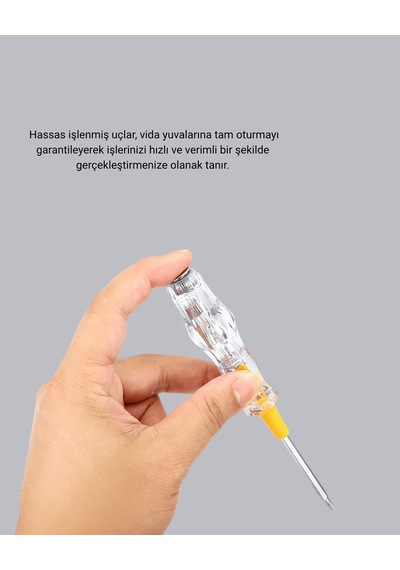 Neon Işıklı Elektrik Test Kalemi Nikel Kaplama 110-220v Dirençli